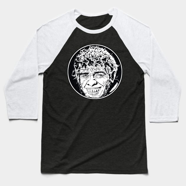 MR HYDE (Circle Black and White) Baseball T-Shirt by Famous Weirdos